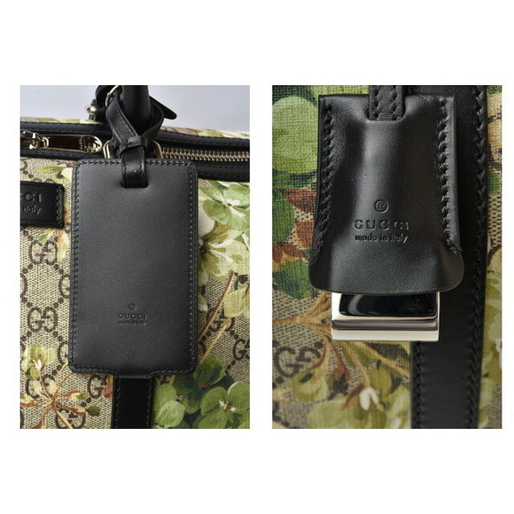 Gucci GG BLOOMS Supreme Canvas Boston Shoulder Bag Green Beige - Picture 6 of 12